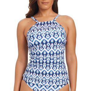 Beyond Control Swimwear Womens  Fine Ikat High Neck Tankini